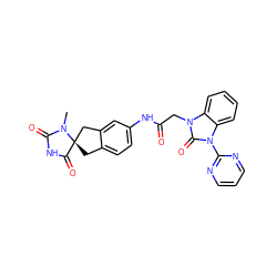 CN1C(=O)NC(=O)[C@]12Cc1ccc(NC(=O)Cn3c(=O)n(-c4ncccn4)c4ccccc43)cc1C2 ZINC000036178025