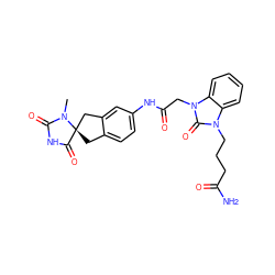 CN1C(=O)NC(=O)[C@]12Cc1ccc(NC(=O)Cn3c(=O)n(CCCC(N)=O)c4ccccc43)cc1C2 ZINC000034176902