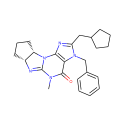 CN1C(=O)c2c(nc(CC3CCCC3)n2Cc2ccccc2)N2C1=N[C@@H]1CCC[C@@H]12 ZINC000013763682