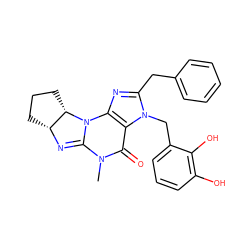 CN1C(=O)c2c(nc(Cc3ccccc3)n2Cc2cccc(O)c2O)N2C1=N[C@@H]1CCC[C@@H]12 ZINC000013763740