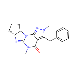 CN1C(=O)c2c(nn(C)c2Cc2ccccc2)N2C1=N[C@@H]1CCC[C@@H]12 ZINC000013776356