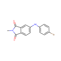 CN1C(=O)c2ccc(Nc3ccc(Br)cc3)cc2C1=O ZINC000045366667