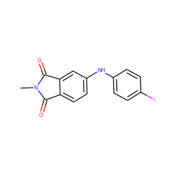 CN1C(=O)c2ccc(Nc3ccc(I)cc3)cc2C1=O ZINC000045384412