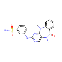 CN1C(=O)c2ccccc2N(C)c2nc(Nc3cccc(S(N)(=O)=O)c3)ncc21 ZINC001772609783