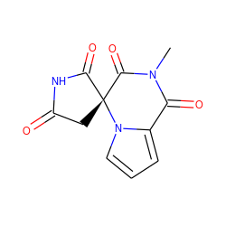 CN1C(=O)c2cccn2[C@@]2(CC(=O)NC2=O)C1=O ZINC000013781433