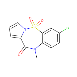 CN1C(=O)c2cccn2S(=O)(=O)c2cc(Cl)ccc21 ZINC000006481416