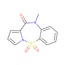 CN1C(=O)c2cccn2S(=O)(=O)c2ccccc21 ZINC000006481617