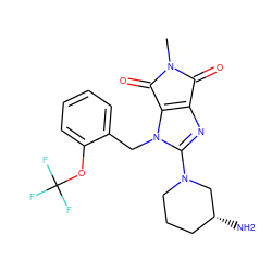 CN1C(=O)c2nc(N3CCC[C@@H](N)C3)n(Cc3ccccc3OC(F)(F)F)c2C1=O ZINC000014953893