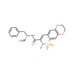 CN1C(C(=O)N[C@H](C=O)Cc2ccccc2)=Cc2cc3c(cc2S1(=O)=O)OCCO3 ZINC000013864486