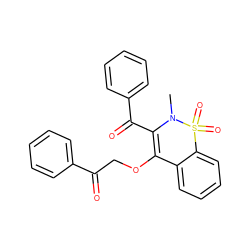 CN1C(C(=O)c2ccccc2)=C(OCC(=O)c2ccccc2)c2ccccc2S1(=O)=O ZINC000045389392