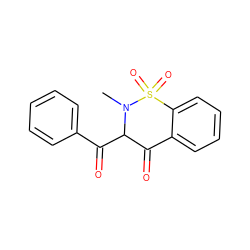 CN1C(C(=O)c2ccccc2)C(=O)c2ccccc2S1(=O)=O ZINC000020146454