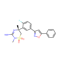 CN1C(N)=N[C@](C)(c2cc(-c3cc(-c4ccccc4)on3)ccc2F)CS1(=O)=O ZINC000208992979