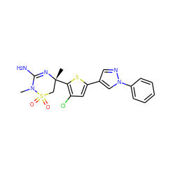 CN1C(N)=N[C@](C)(c2sc(-c3cnn(-c4ccccc4)c3)cc2Cl)CS1(=O)=O ZINC000208970026