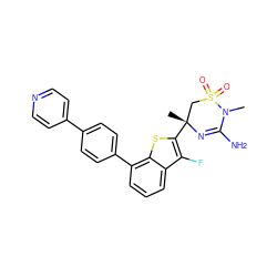 CN1C(N)=N[C@](C)(c2sc3c(-c4ccc(-c5ccncc5)cc4)cccc3c2F)CS1(=O)=O ZINC000219634874