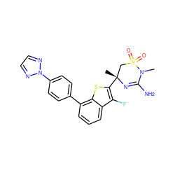 CN1C(N)=N[C@](C)(c2sc3c(-c4ccc(-n5nccn5)cc4)cccc3c2F)CS1(=O)=O ZINC000219647910