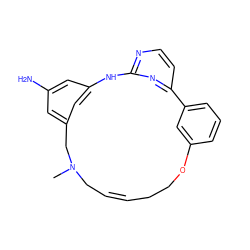 CN1C/C=C/CCOc2cccc(c2)-c2ccnc(n2)Nc2cc(N)cc(c2)C1 ZINC000073197061