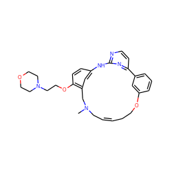 CN1C/C=C/CCOc2cccc(c2)-c2ccnc(n2)Nc2ccc(OCCN3CCOCC3)c(c2)C1 ZINC000082156827