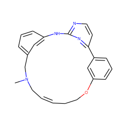 CN1C/C=C/CCOc2cccc(c2)-c2ccnc(n2)Nc2cccc(c2)C1 ZINC000068251500