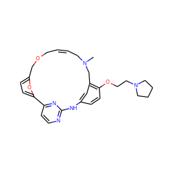 CN1C/C=C/COCc2ccc(o2)-c2ccnc(n2)Nc2ccc(OCCN3CCCC3)c(c2)C1 ZINC000084710257