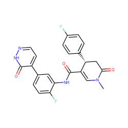 CN1C=C(C(=O)Nc2cc(-c3ccn[nH]c3=O)ccc2F)[C@H](c2ccc(F)cc2)CC1=O ZINC000118031762