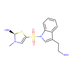 CN1C=C(S(=O)(=O)n2cc(CCN)c3ccccc32)S[C@@H]1N ZINC000028861842