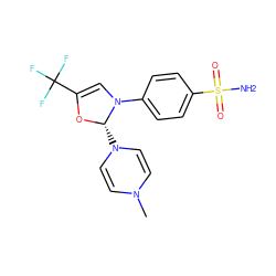 CN1C=CN([C@@H]2OC(C(F)(F)F)=CN2c2ccc(S(N)(=O)=O)cc2)C=C1 ZINC001772611896