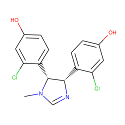 CN1C=N[C@@H](c2ccc(O)cc2Cl)[C@H]1c1ccc(O)cc1Cl ZINC000013559438