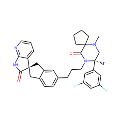 CN1C[C@@](C)(c2cc(F)cc(F)c2)N(CCCc2ccc3c(c2)C[C@@]2(C3)C(=O)Nc3ncccc32)C(=O)C12CCCC2 ZINC000096284518