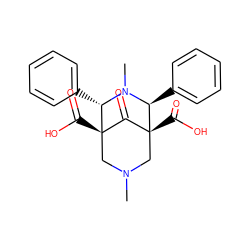 CN1C[C@@]2(C(=O)O)C(=O)[C@@](C(=O)O)(C1)[C@H](c1ccccc1)N(C)[C@H]2c1ccccc1 ZINC000028106256