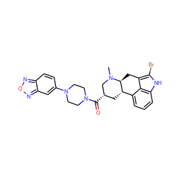 CN1C[C@@H](C(=O)N2CCN(c3ccc4nonc4c3)CC2)C[C@H]2c3cccc4[nH]c(Br)c(c34)C[C@@H]21 ZINC000029038767