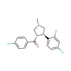 CN1C[C@@H](C(=O)c2ccc(Cl)cc2)[C@H](c2ccc(Cl)cc2Cl)C1 ZINC000005525670