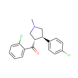 CN1C[C@@H](C(=O)c2ccccc2Cl)[C@H](c2ccc(Cl)cc2)C1 ZINC000005525686