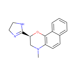 CN1C[C@@H](C2=NCCN2)Oc2c1ccc1ccccc21 ZINC000013518871