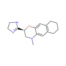 CN1C[C@@H](C2=NCCN2)Oc2cc3c(cc21)CCCC3 ZINC000013518860