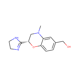 CN1C[C@@H](C2=NCCN2)Oc2ccc(CO)cc21 ZINC000013518798