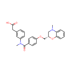 CN1C[C@@H](COc2ccc(C(=O)N(C)c3cccc(CC(=O)O)c3)cc2)Oc2ccccc21 ZINC000072114822