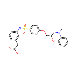 CN1C[C@@H](COc2ccc(S(=O)(=O)Nc3cccc(CC(=O)O)c3)cc2)Oc2ccccc21 ZINC000072113548