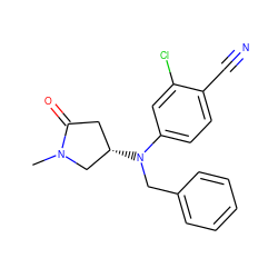 CN1C[C@@H](N(Cc2ccccc2)c2ccc(C#N)c(Cl)c2)CC1=O ZINC000043073838