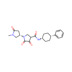 CN1C[C@@H](N2CC(C(=O)N[C@H]3CC[C@@H](c4ccccc4)CC3)C(=O)C2=O)CC1=O ZINC001772598368