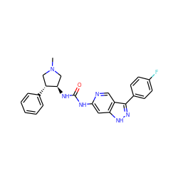 CN1C[C@@H](NC(=O)Nc2cc3[nH]nc(-c4ccc(F)cc4)c3cn2)[C@H](c2ccccc2)C1 ZINC000219745741