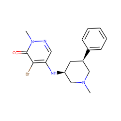 CN1C[C@@H](Nc2cnn(C)c(=O)c2Br)C[C@@H](c2ccccc2)C1 ZINC001690107036