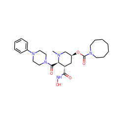 CN1C[C@@H](OC(=O)N2CCCCCCC2)C[C@H](C(=O)NO)[C@H]1C(=O)N1CCN(c2ccccc2)CC1 ZINC000045283649