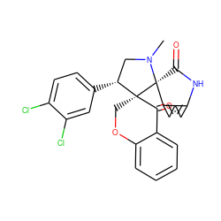 CN1C[C@@H](c2ccc(Cl)c(Cl)c2)[C@@]2(COc3ccccc3C2=O)[C@@]12C(=O)Nc1ccccc12 ZINC000036382122