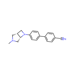 CN1C[C@@H]2[C@H](C1)CN2c1ccc(-c2ccc(C#N)cc2)cc1 ZINC000043062293