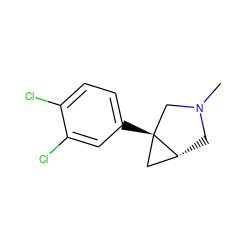 CN1C[C@@H]2C[C@]2(c2ccc(Cl)c(Cl)c2)C1 ZINC000034986879