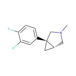 CN1C[C@@H]2C[C@]2(c2ccc(F)c(F)c2)C1 ZINC000034894426