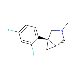 CN1C[C@@H]2C[C@]2(c2ccc(F)cc2F)C1 ZINC000034894428