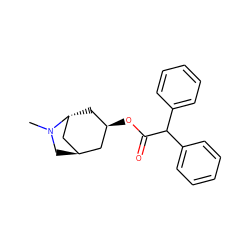 CN1C[C@@H]2C[C@H](OC(=O)C(c3ccccc3)c3ccccc3)C[C@@H]1C2 ZINC000101280147