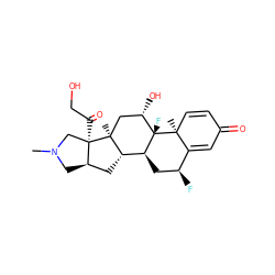 CN1C[C@@H]2C[C@H]3[C@@H]4C[C@H](F)C5=CC(=O)C=C[C@]5(C)[C@@]4(F)[C@@H](O)C[C@]3(C)[C@]2(C(=O)CO)C1 ZINC000139252273