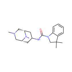 CN1C[C@@H]2CC(NC(=O)N3CC(C)(C)c4ccccc43)C[C@H](C1)N2C ZINC000026404067